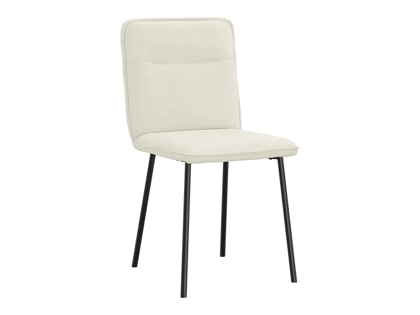 Sillas de comedor 2 unidades terciopelo crema