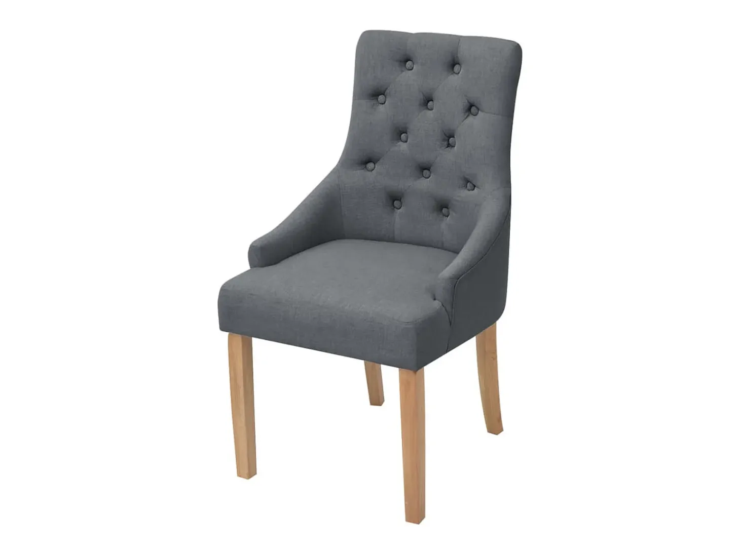 Sillas de comedor 6 unidades de tela gris oscuro