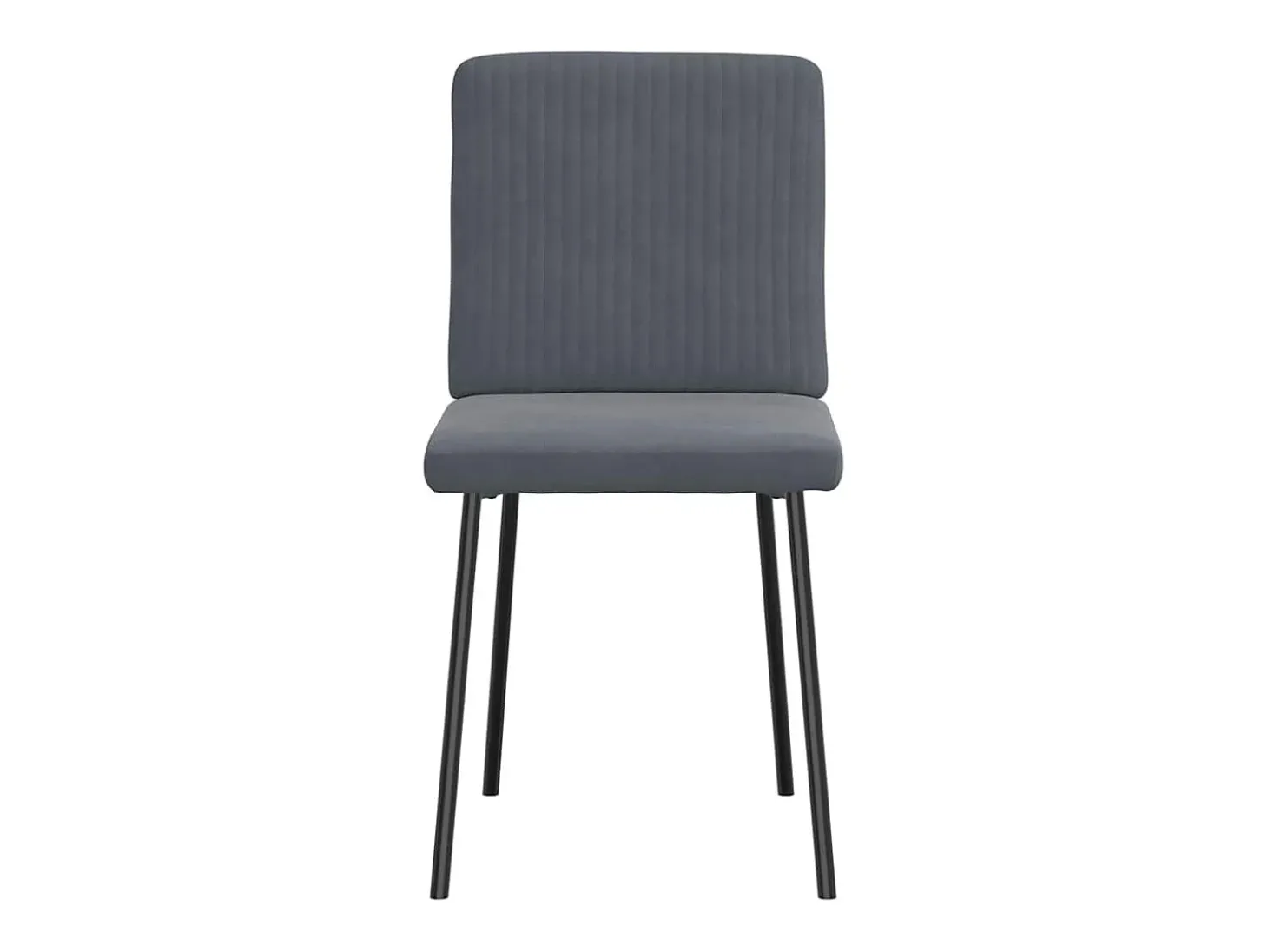 Sillas de comedor 2 unidades terciopelo gris oscuro