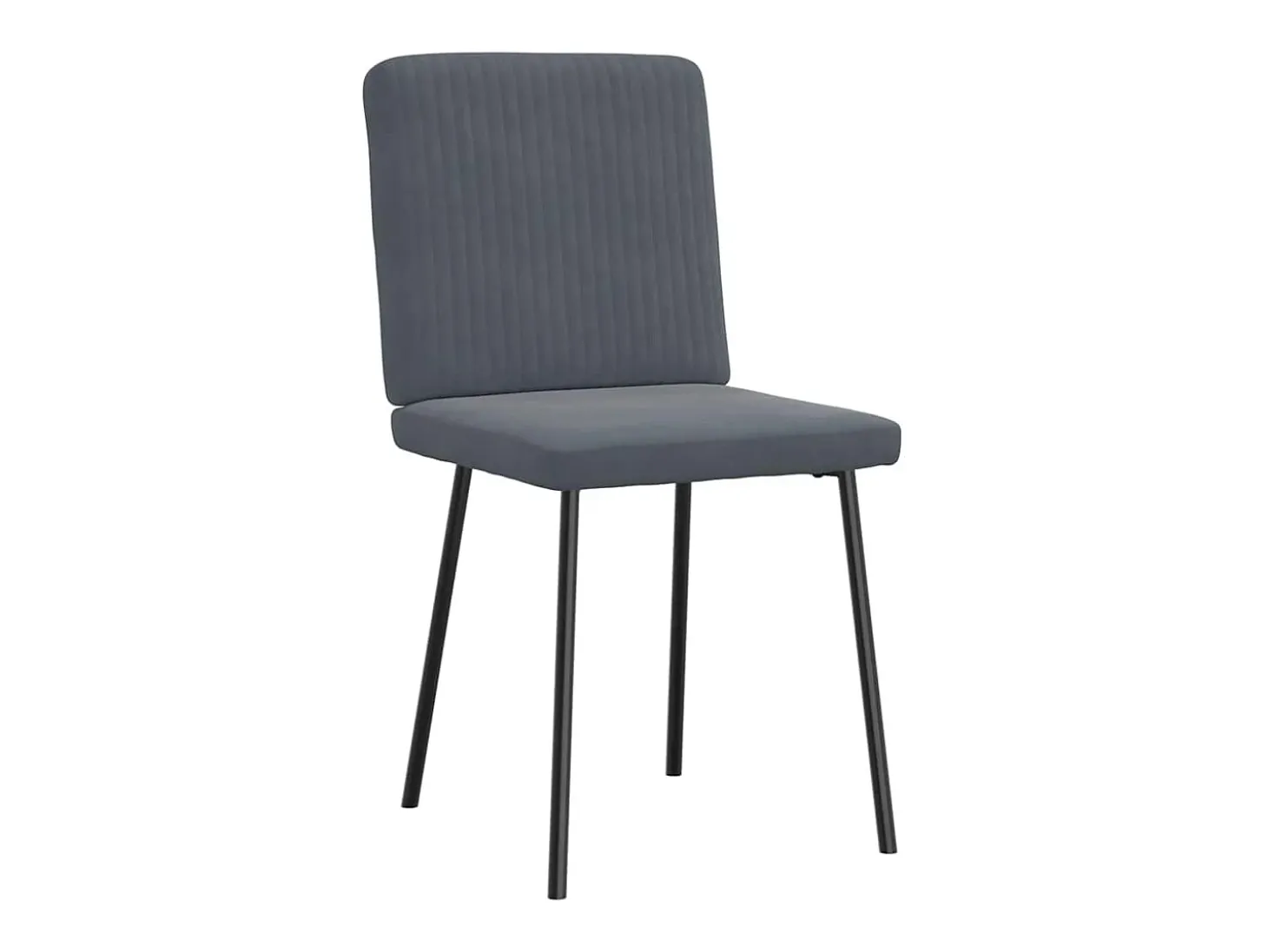 Sillas de comedor 2 unidades terciopelo gris oscuro