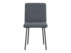 Sillas de comedor 2 unidades terciopelo gris oscuro