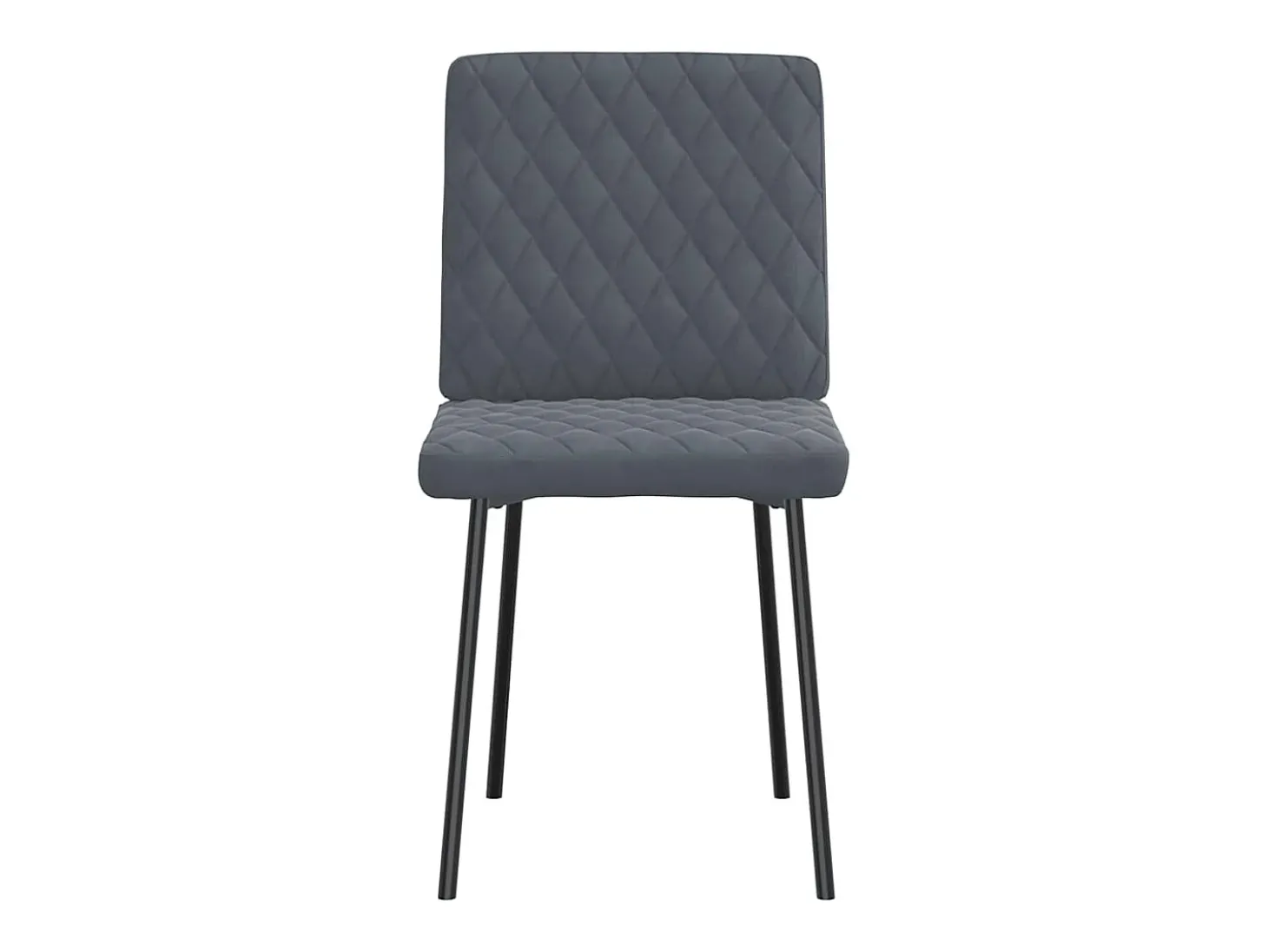 Sillas de comedor 2 unidades terciopelo gris oscuro