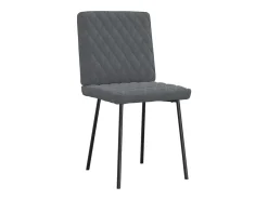 Sillas de comedor 2 unidades terciopelo gris oscuro