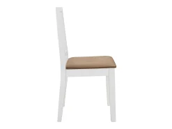 Sillas de comedor con cojines 4 unidades madera maciza blanca