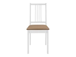Sillas de comedor con cojines 4 unidades madera maciza blanca