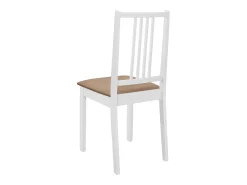Sillas de comedor con cojines 4 unidades madera maciza blanca