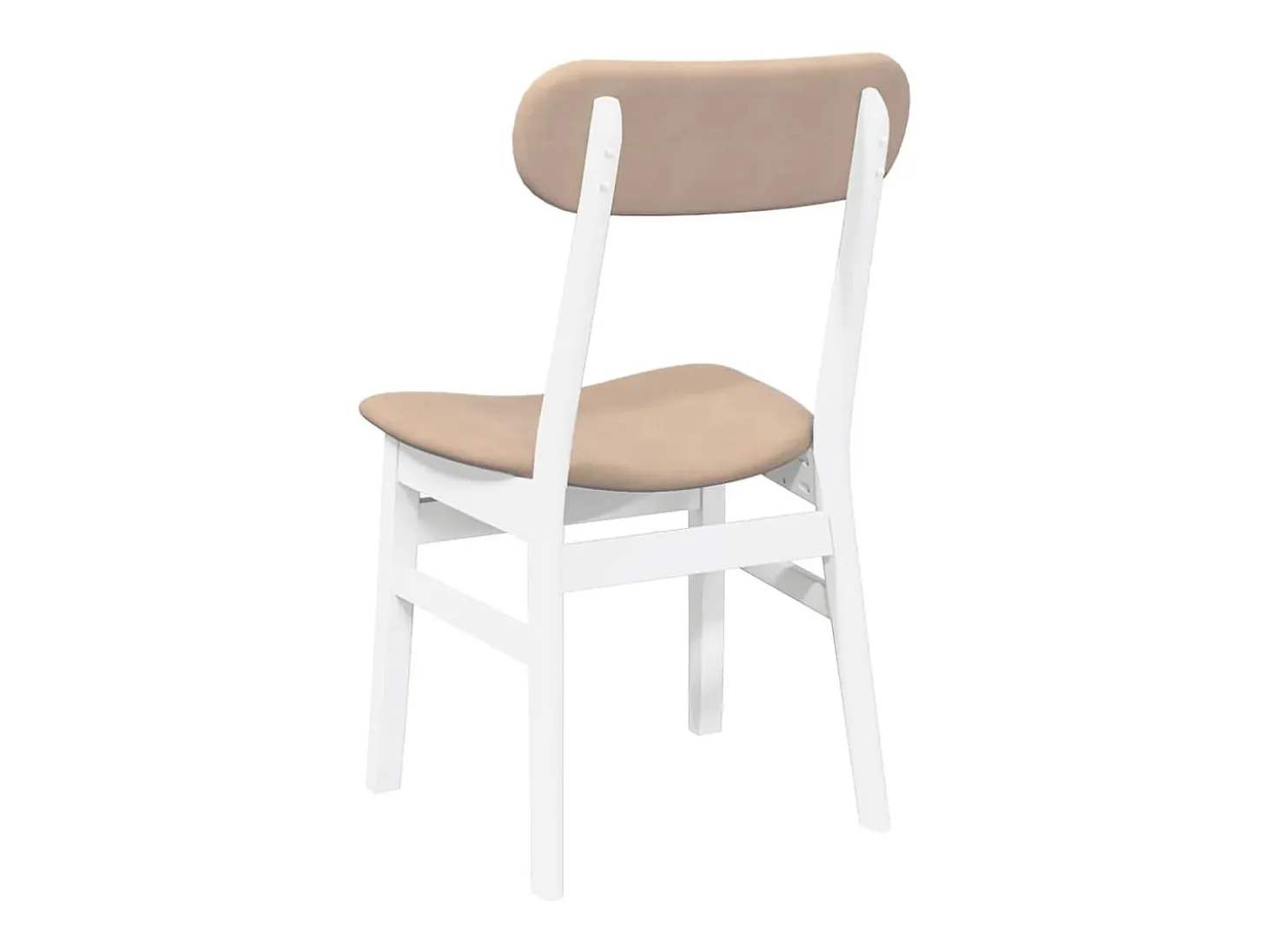 Sillas de comedor con cojines 2unidades madera maciza blanco caucho