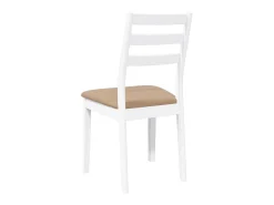 Sillas de comedor con cojines 2unidades madera maciza blanco caucho