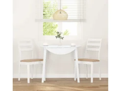 Sillas de comedor con cojines 2unidades madera maciza blanco caucho