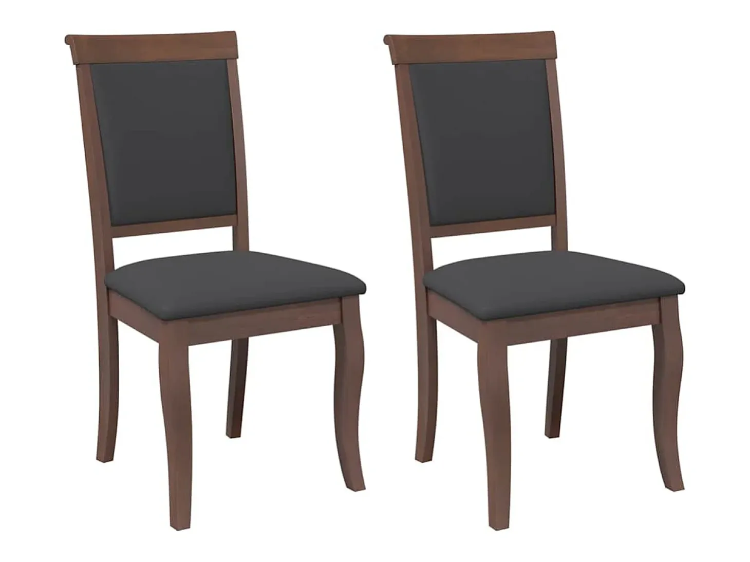 Sillas de comedor con cojines 2 uds madera maciza marrón caucho