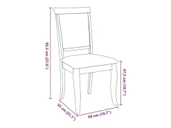 Sillas de comedor con cojines 2 uds madera maciza marrón caucho