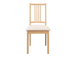 Sillas de comedor con cojines 2unidades madera maciza natural caucho