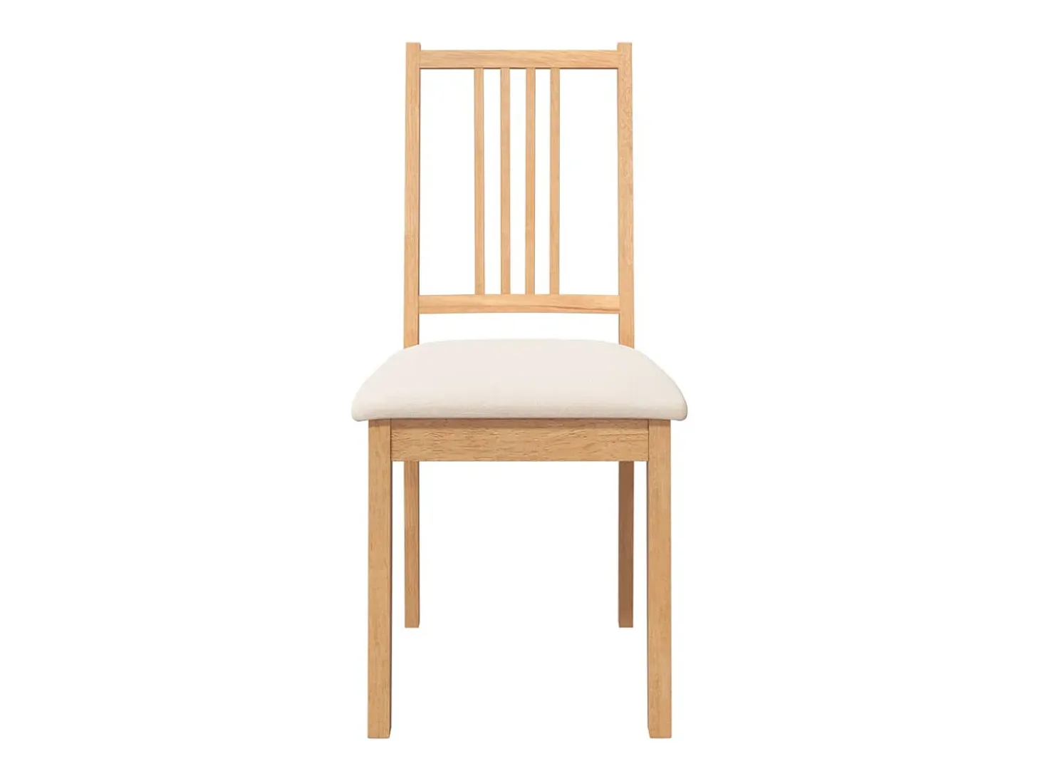 Sillas de comedor con cojines 2unidades madera maciza natural caucho