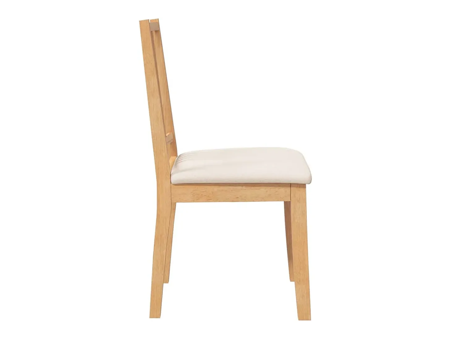 Sillas de comedor con cojines 2unidades madera maciza natural caucho
