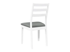 Sillas de comedor con cojines 2unidades madera maciza blanco caucho