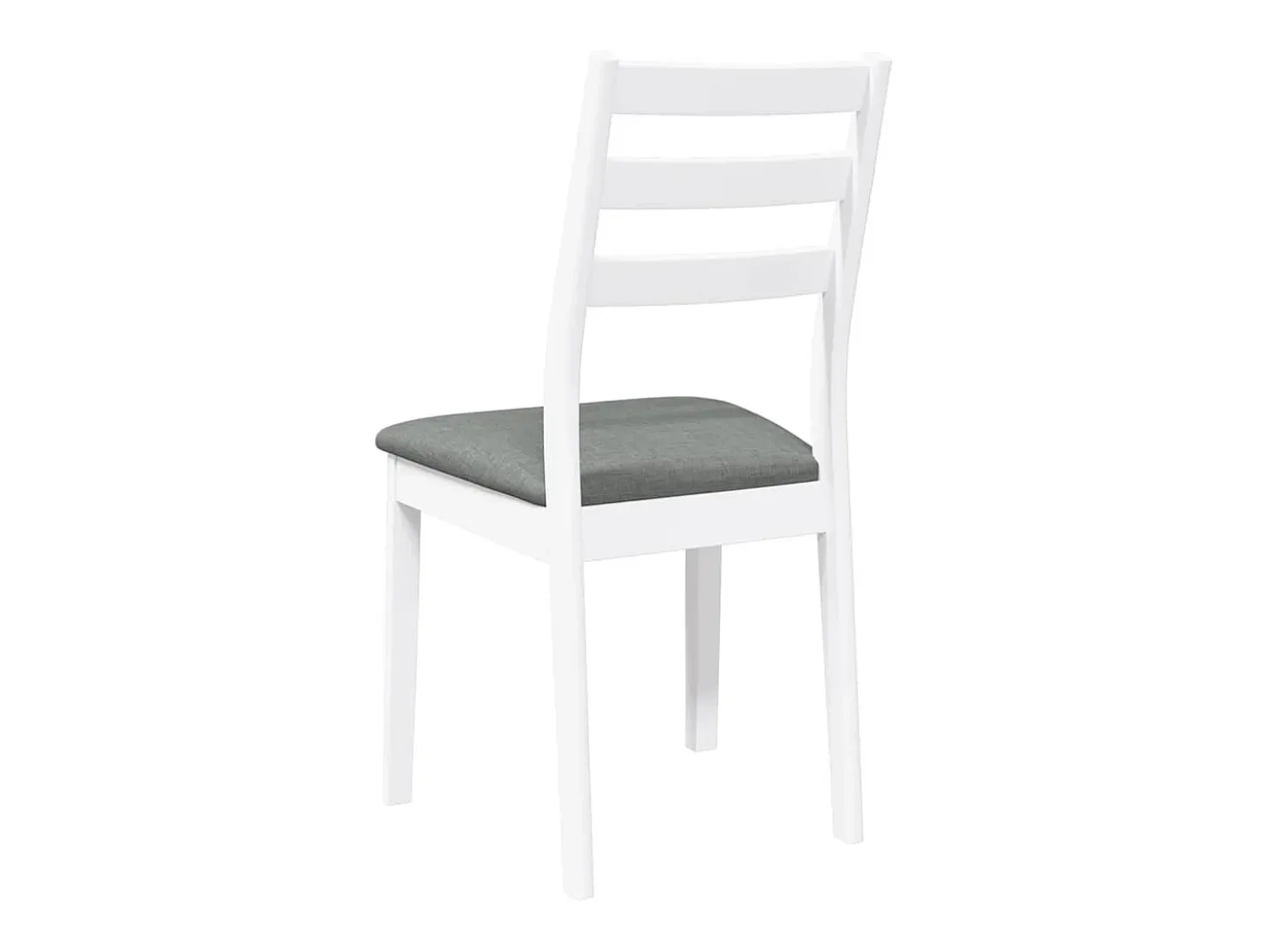 Sillas de comedor con cojines 2unidades madera maciza blanco caucho