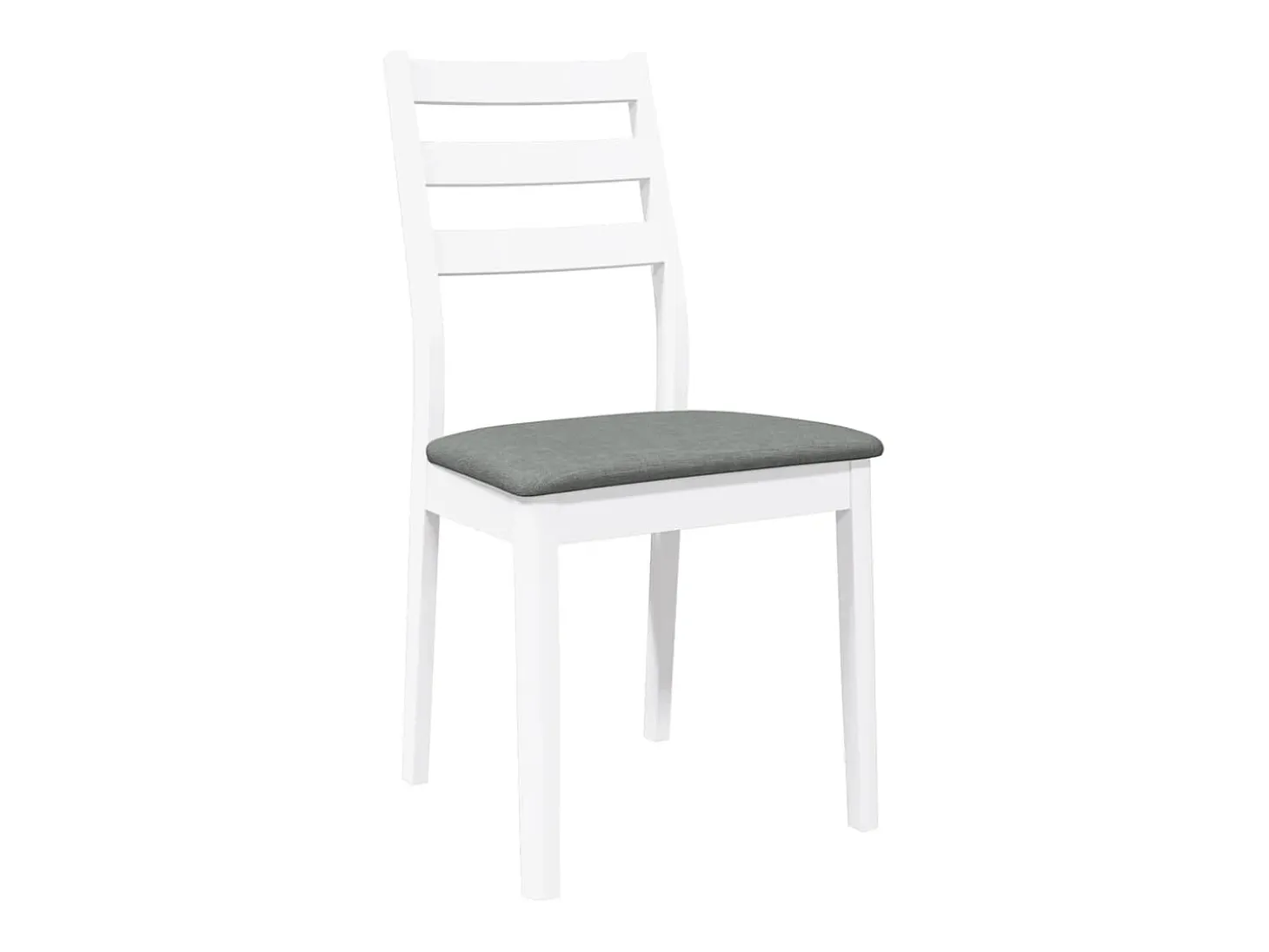 Sillas de comedor con cojines 2unidades madera maciza blanco caucho