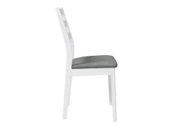 Sillas de comedor con cojines 2unidades madera maciza blanco caucho