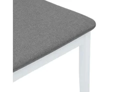 Sillas de comedor con cojines 2unidades madera maciza blanco caucho