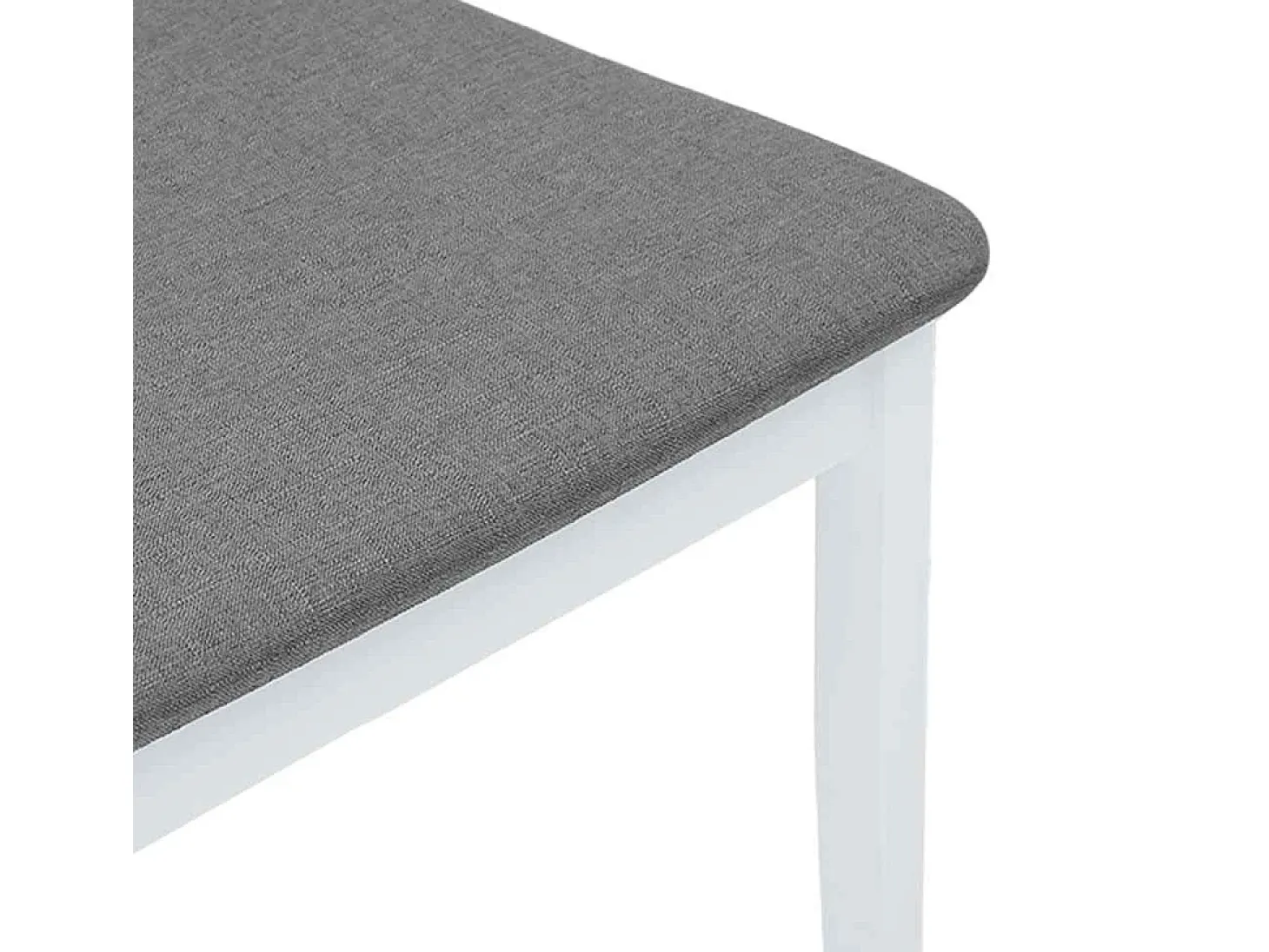 Sillas de comedor con cojines 2unidades madera maciza blanco caucho