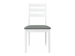 Sillas de comedor con cojines 2unidades madera maciza blanco caucho