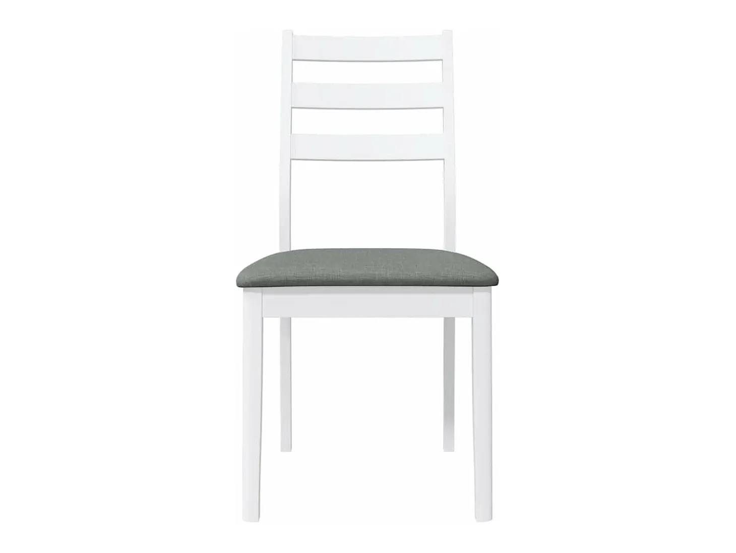 Sillas de comedor con cojines 2unidades madera maciza blanco caucho