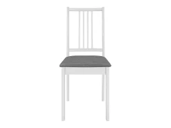 Sillas de comedor con cojines 4 unidades madera maciza blanca