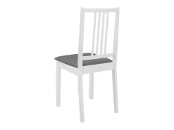 Sillas de comedor con cojines 4 unidades madera maciza blanca