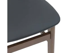Sillas de comedor con cojines 2 unidades madera maciza marrón caucho