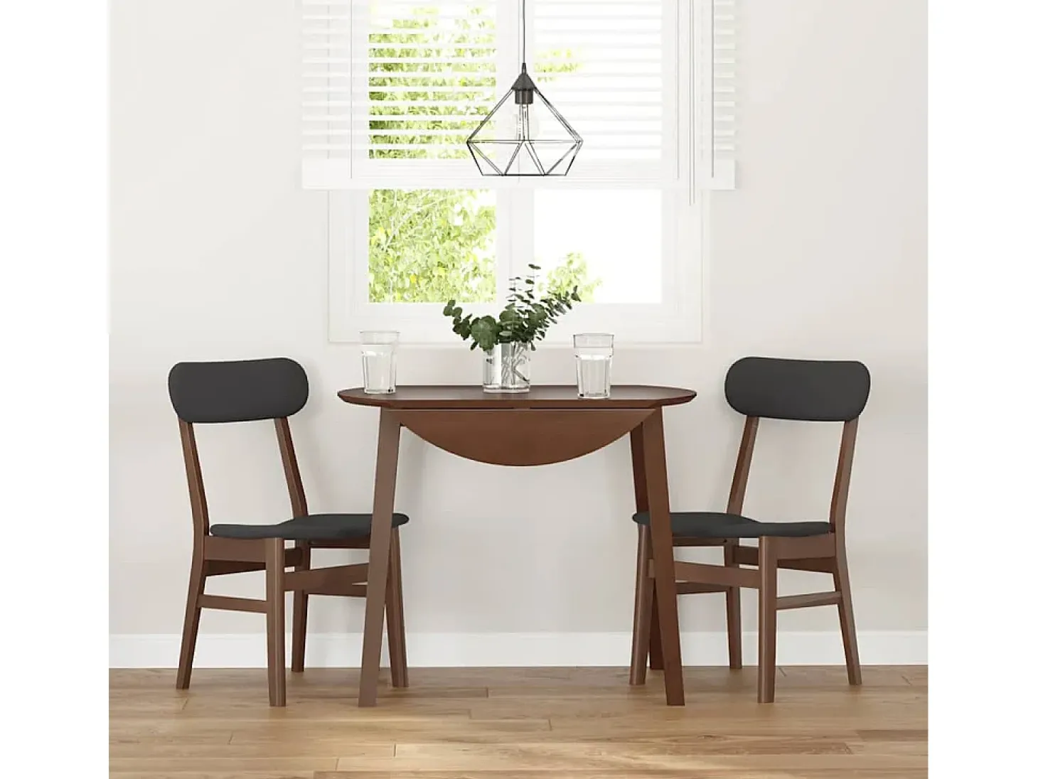 Sillas de comedor con cojines 2 unidades madera maciza marrón caucho