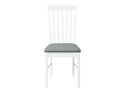 Sillas de comedor con cojines 2unidades madera maciza blanco caucho