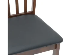 Sillas de comedor con cojines 2 unidades madera maciza marrón caucho