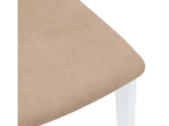 Sillas de comedor con cojines 2uds madera maciza blanco caucho