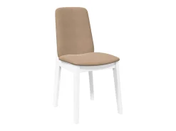 Sillas de comedor con cojines 2uds madera maciza blanco caucho