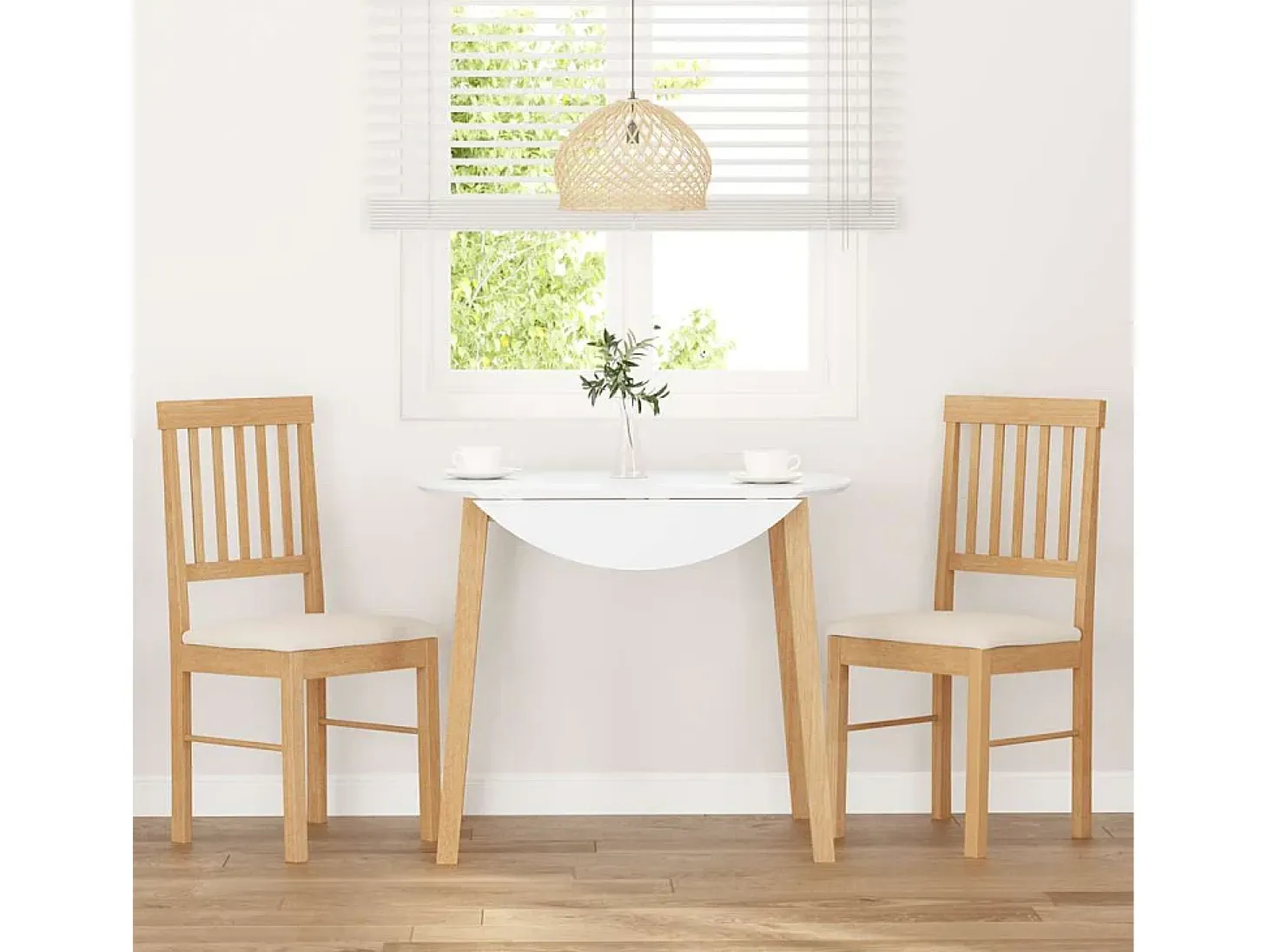 Sillas de comedor con cojines 2 unidades madera maciza caucho