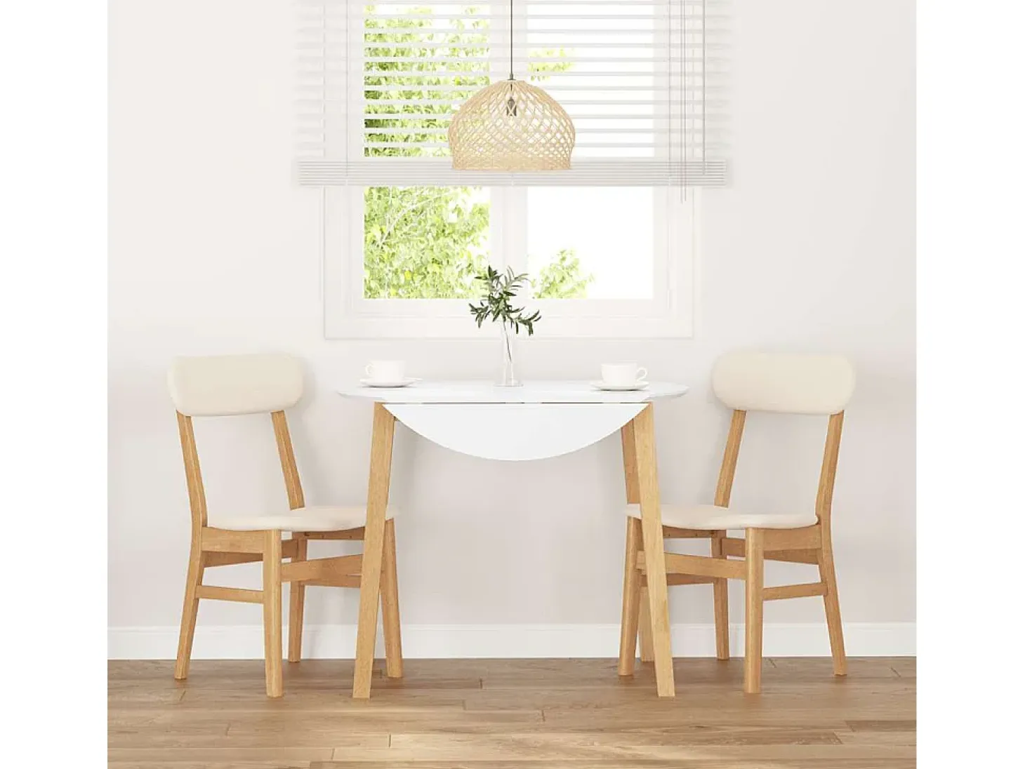 Sillas de comedor con cojines 2 unidades madera maciza caucho