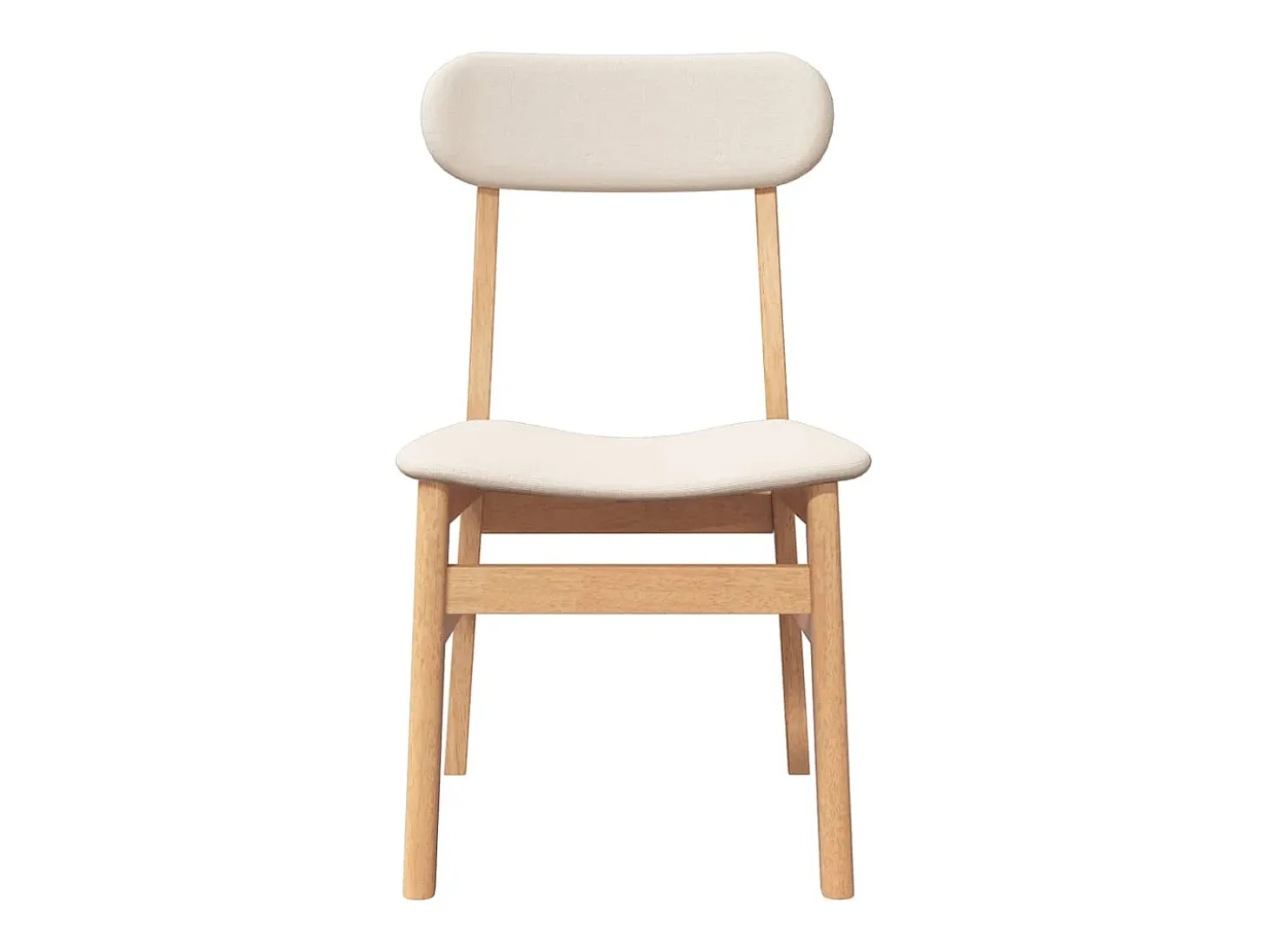 Sillas de comedor con cojines 2 unidades madera maciza caucho