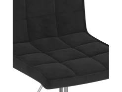 Sillas de comedor giratorias 2 unidades terciopelo negro