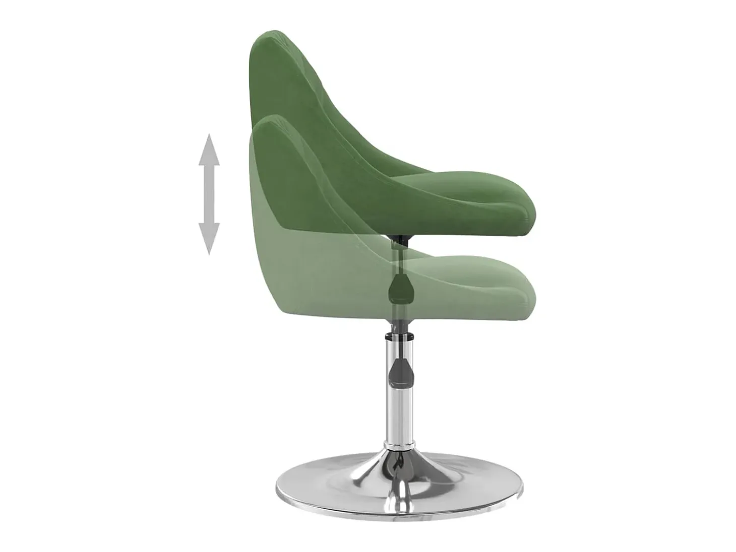 Sillas de comedor giratorias 2 unidades terciopelo verde oscuro
