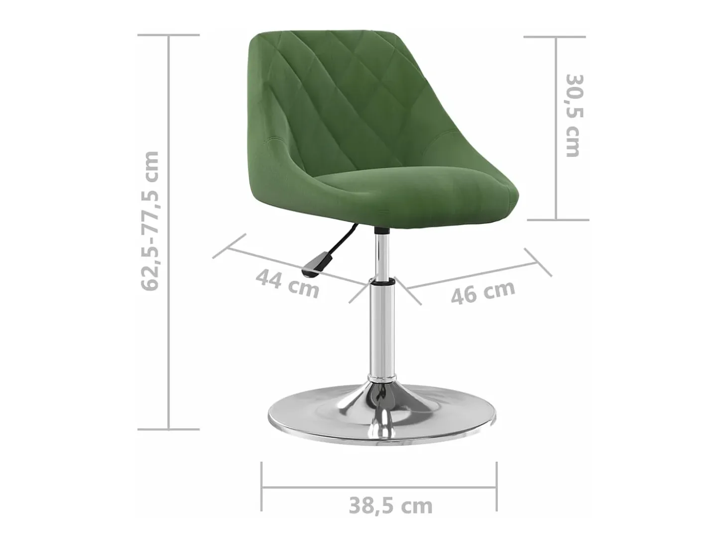 Sillas de comedor giratorias 2 unidades terciopelo verde oscuro