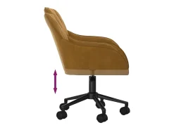 Sillas de comedor giratorias 2 unidades terciopelo marrón