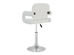 Sillas de comedor giratorias 6 unidades de cuero sintético blanco