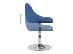 Sillas de comedor giratorias 2 unidades terciopelo azul