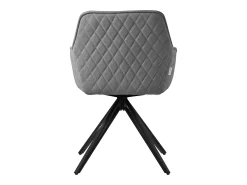 Sillas de comedor giratorio gris tela tejida asiento ergonómico y patas metal