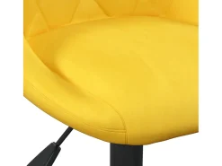 Sillas de comedor giratorias 6 unidades terciopelo amarillo mostaza