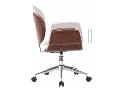 Sillas de comedor giratorias 6 unidades cuero sintético marrón