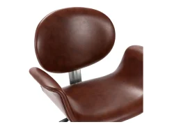 Sillas de comedor giratorias 6 unidades cuero sintético marrón