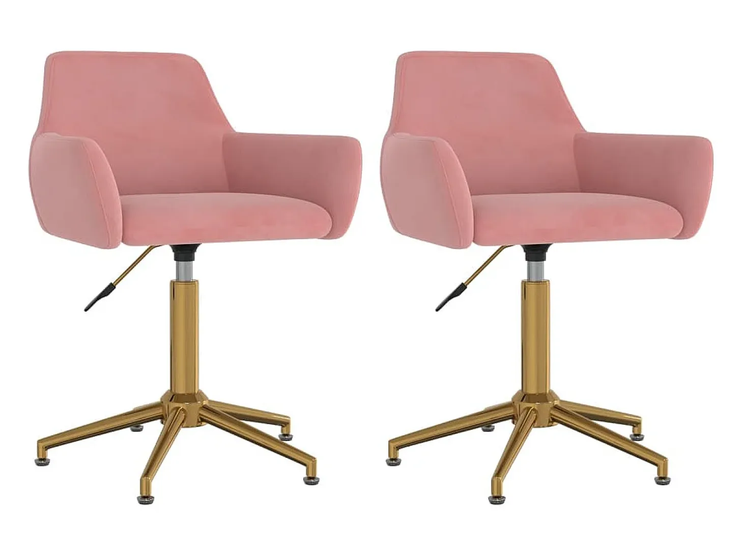 Sillas de comedor giratorias 2 unidades terciopelo rosa