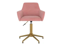 Sillas de comedor giratorias 2 unidades terciopelo rosa