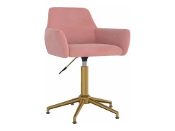 Sillas de comedor giratorias 2 unidades terciopelo rosa